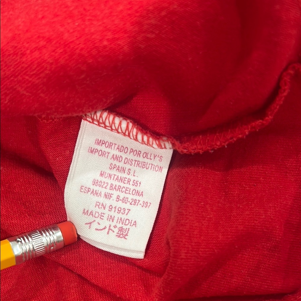 Oilily Long-Sleeve Logo Spell-out Red Shirt button Embellishments girls Sz 86 - Picture 8 of 12